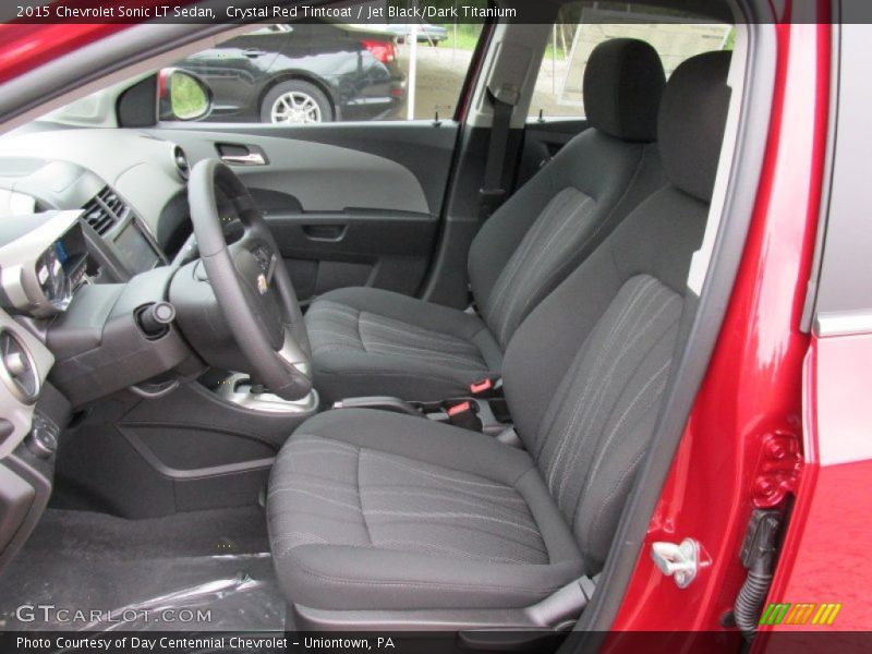 Crystal Red Tintcoat / Jet Black/Dark Titanium 2015 Chevrolet Sonic LT Sedan
