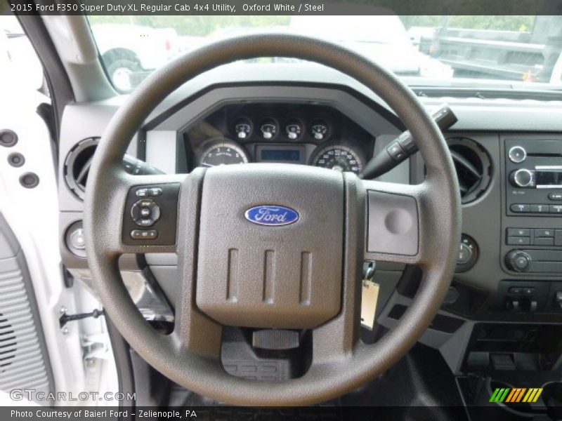 Oxford White / Steel 2015 Ford F350 Super Duty XL Regular Cab 4x4 Utility