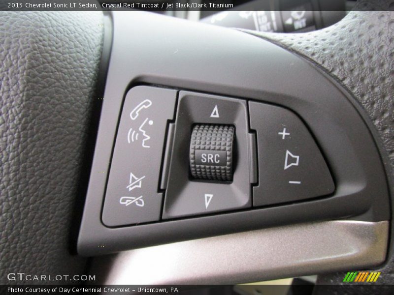 Crystal Red Tintcoat / Jet Black/Dark Titanium 2015 Chevrolet Sonic LT Sedan