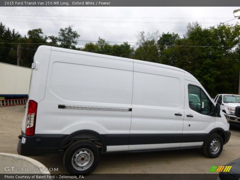 Oxford White / Pewter 2015 Ford Transit Van 250 MR Long