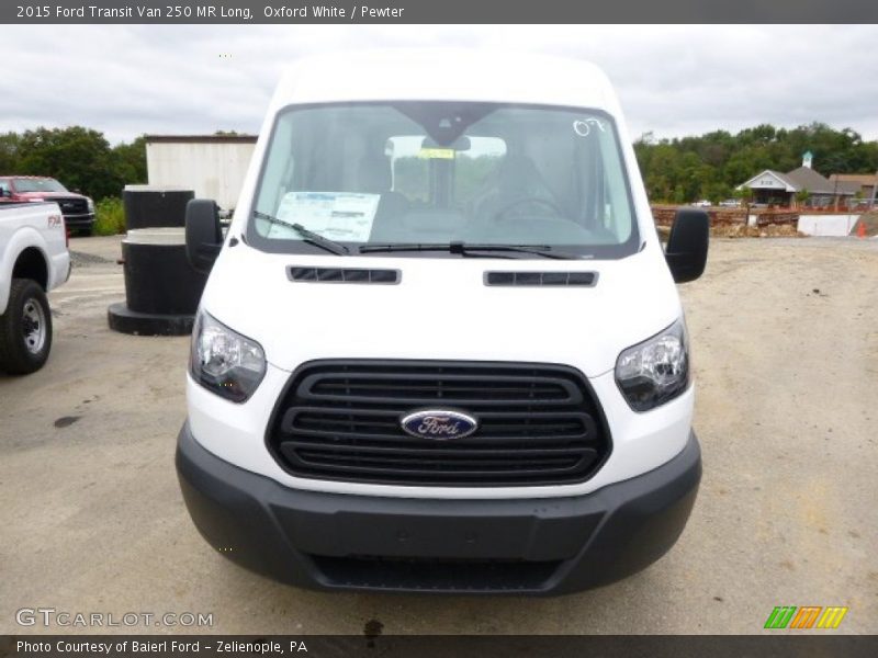 Oxford White / Pewter 2015 Ford Transit Van 250 MR Long