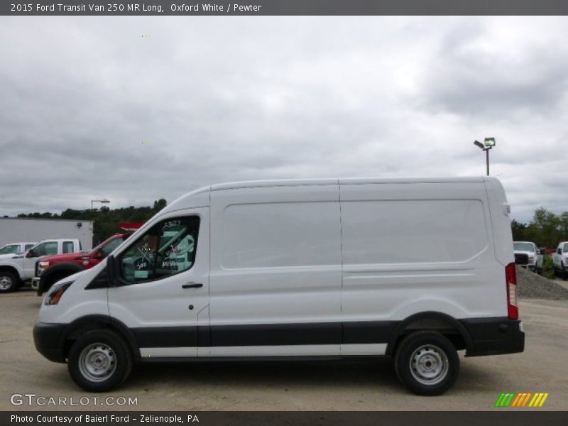 Oxford White / Pewter 2015 Ford Transit Van 250 MR Long
