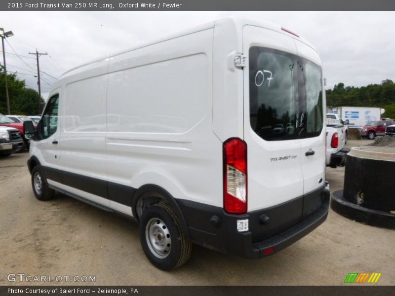 Oxford White / Pewter 2015 Ford Transit Van 250 MR Long