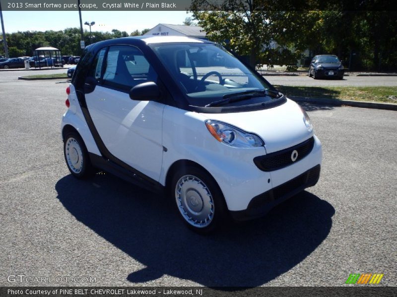 Crystal White / Plain Black 2013 Smart fortwo pure coupe