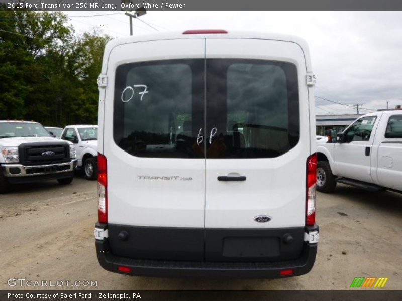 Oxford White / Pewter 2015 Ford Transit Van 250 MR Long