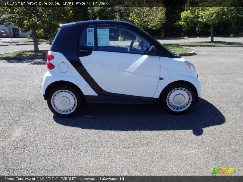 Crystal White / Plain Black 2013 Smart fortwo pure coupe