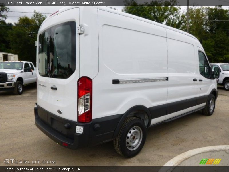 Oxford White / Pewter 2015 Ford Transit Van 250 MR Long