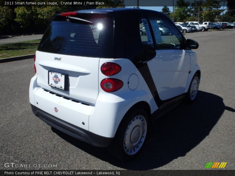 Crystal White / Plain Black 2013 Smart fortwo pure coupe