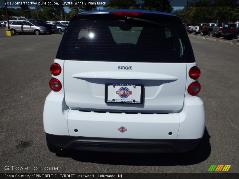Crystal White / Plain Black 2013 Smart fortwo pure coupe