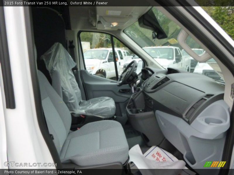 Oxford White / Pewter 2015 Ford Transit Van 250 MR Long