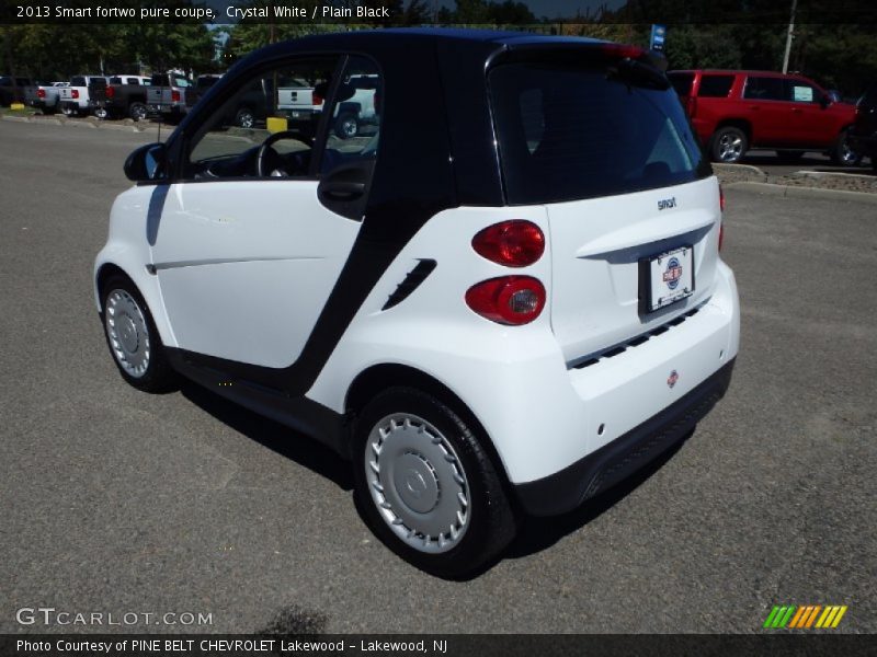Crystal White / Plain Black 2013 Smart fortwo pure coupe