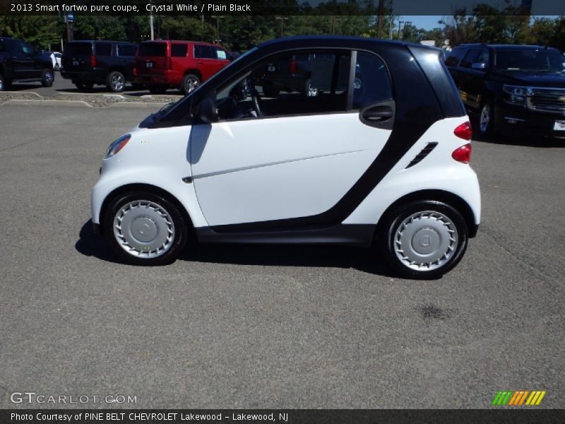 Crystal White / Plain Black 2013 Smart fortwo pure coupe