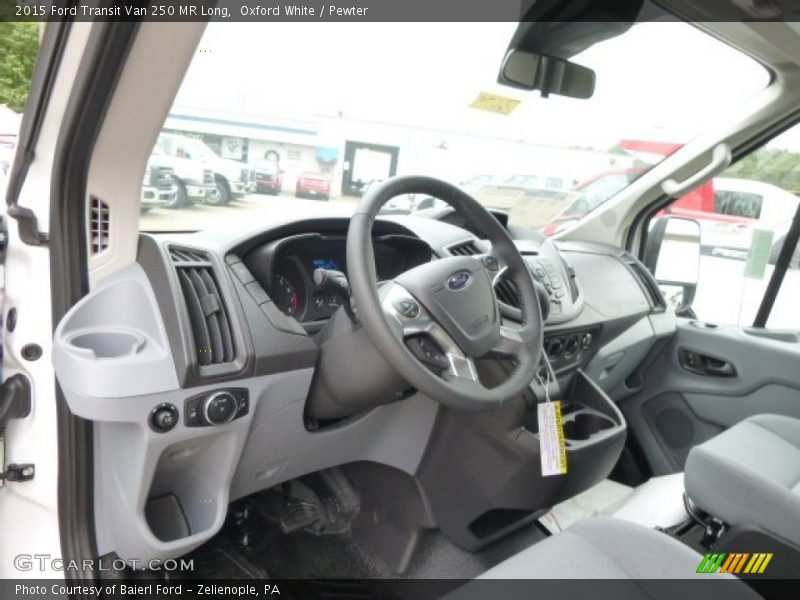 Oxford White / Pewter 2015 Ford Transit Van 250 MR Long