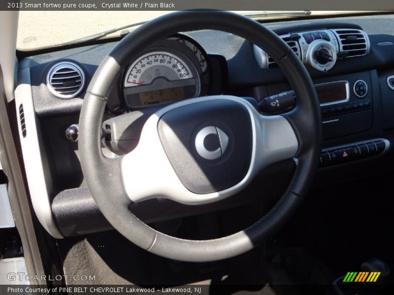 Crystal White / Plain Black 2013 Smart fortwo pure coupe