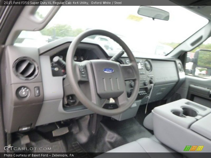 Oxford White / Steel 2015 Ford F350 Super Duty XL Regular Cab 4x4 Utility