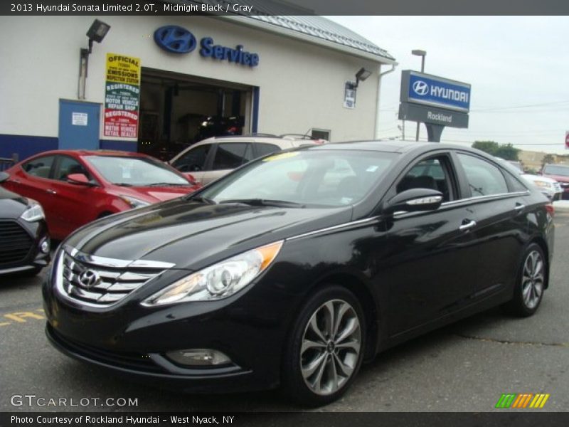Midnight Black / Gray 2013 Hyundai Sonata Limited 2.0T