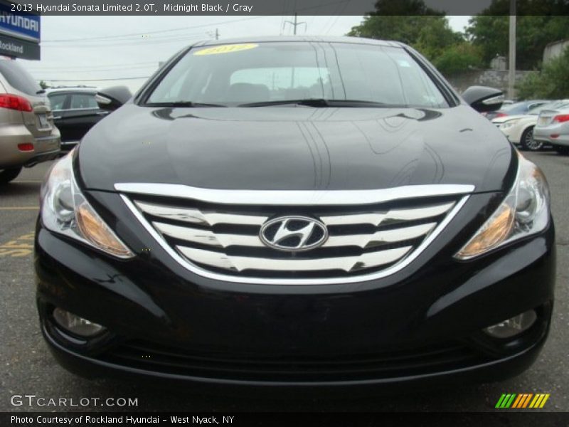 Midnight Black / Gray 2013 Hyundai Sonata Limited 2.0T