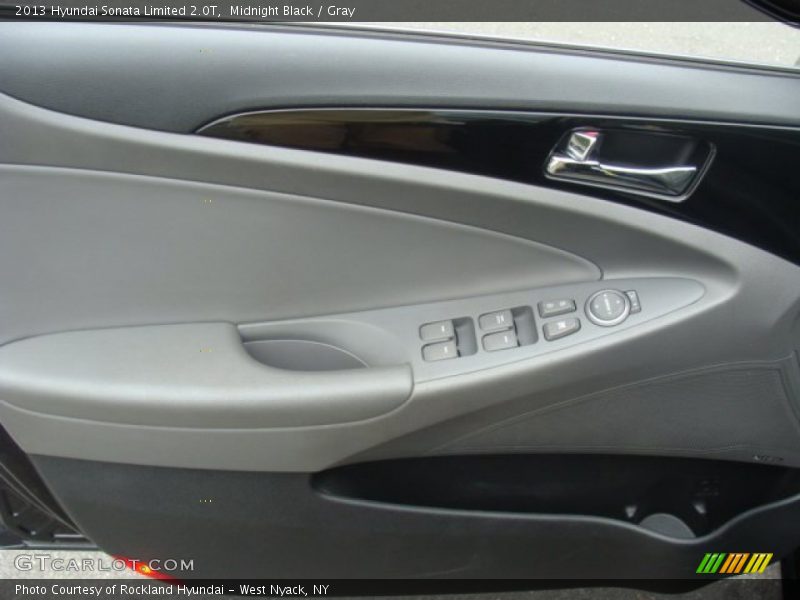 Midnight Black / Gray 2013 Hyundai Sonata Limited 2.0T