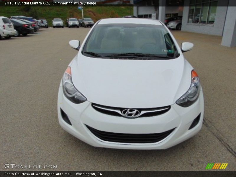 Shimmering White / Beige 2013 Hyundai Elantra GLS