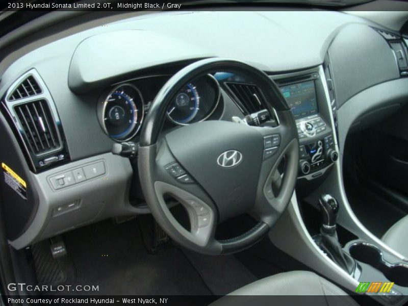 Midnight Black / Gray 2013 Hyundai Sonata Limited 2.0T