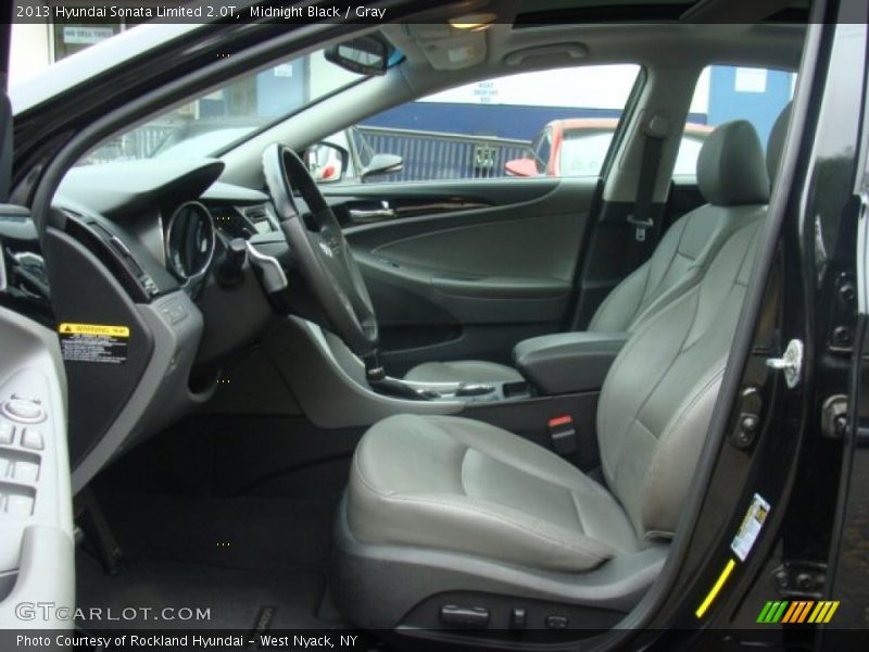 Midnight Black / Gray 2013 Hyundai Sonata Limited 2.0T