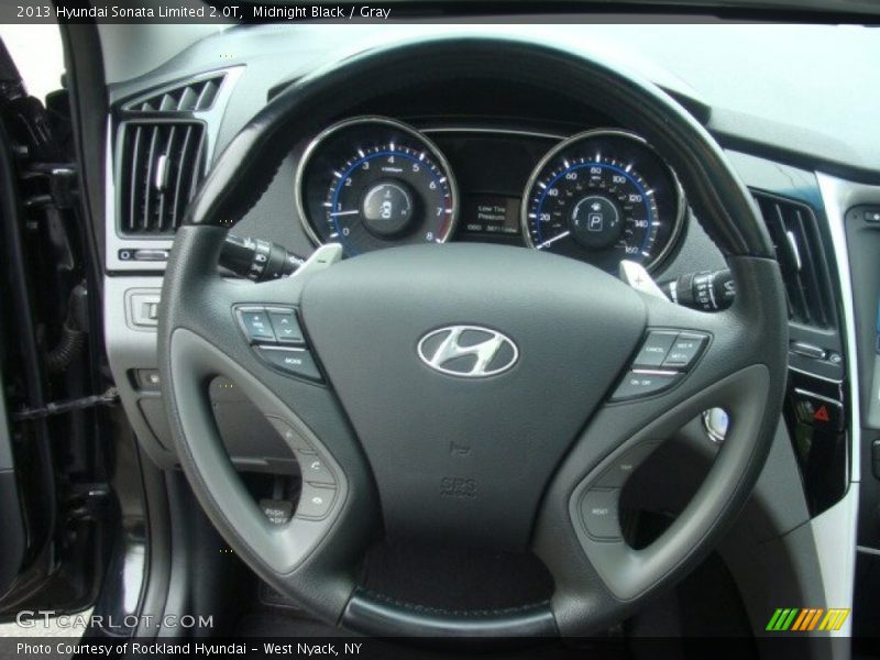 Midnight Black / Gray 2013 Hyundai Sonata Limited 2.0T