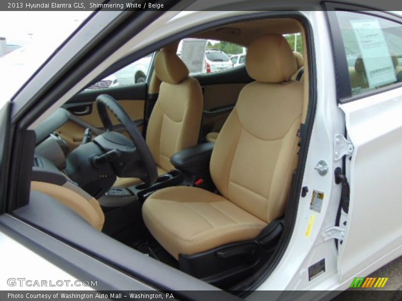 Shimmering White / Beige 2013 Hyundai Elantra GLS