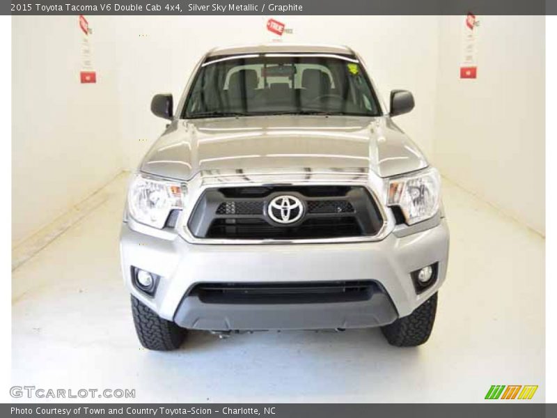 Silver Sky Metallic / Graphite 2015 Toyota Tacoma V6 Double Cab 4x4