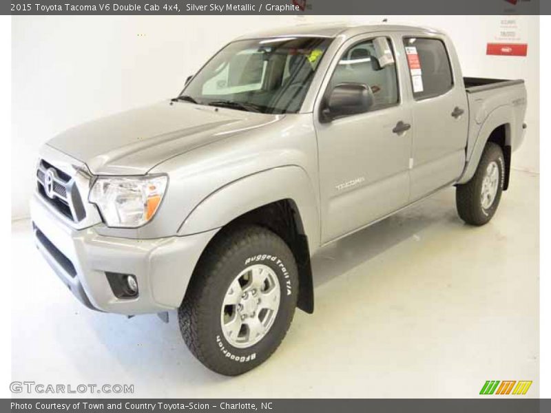 Silver Sky Metallic / Graphite 2015 Toyota Tacoma V6 Double Cab 4x4
