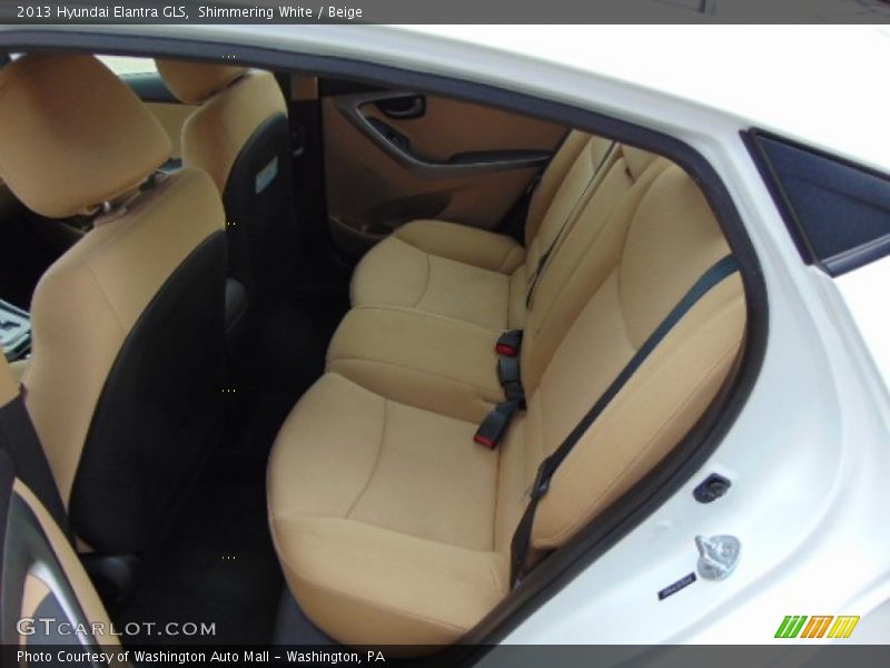 Shimmering White / Beige 2013 Hyundai Elantra GLS