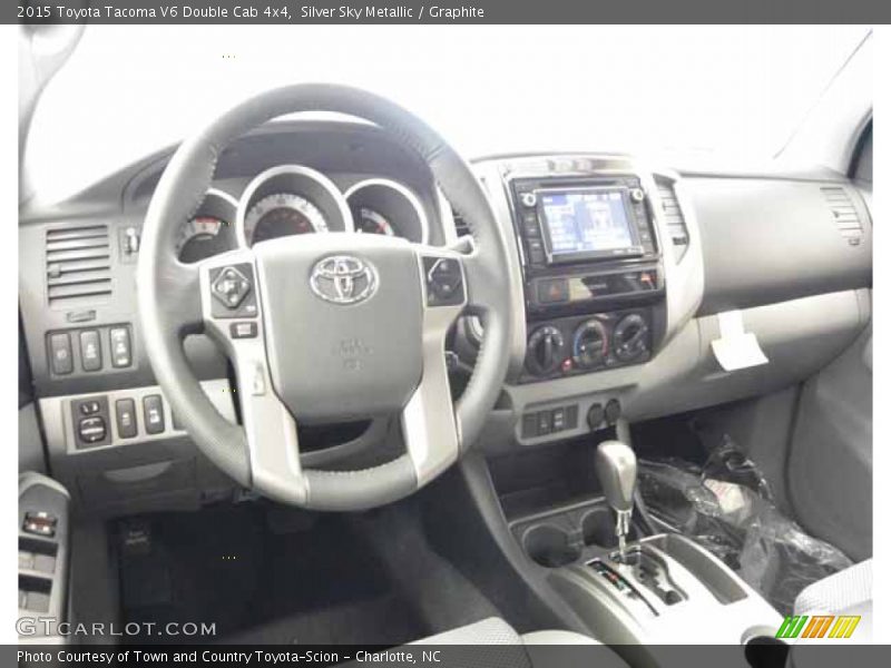 Silver Sky Metallic / Graphite 2015 Toyota Tacoma V6 Double Cab 4x4