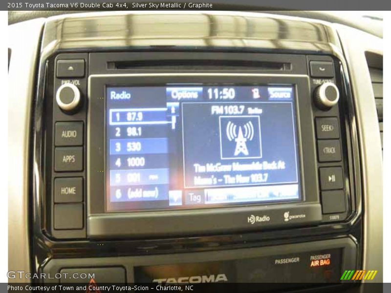 Silver Sky Metallic / Graphite 2015 Toyota Tacoma V6 Double Cab 4x4
