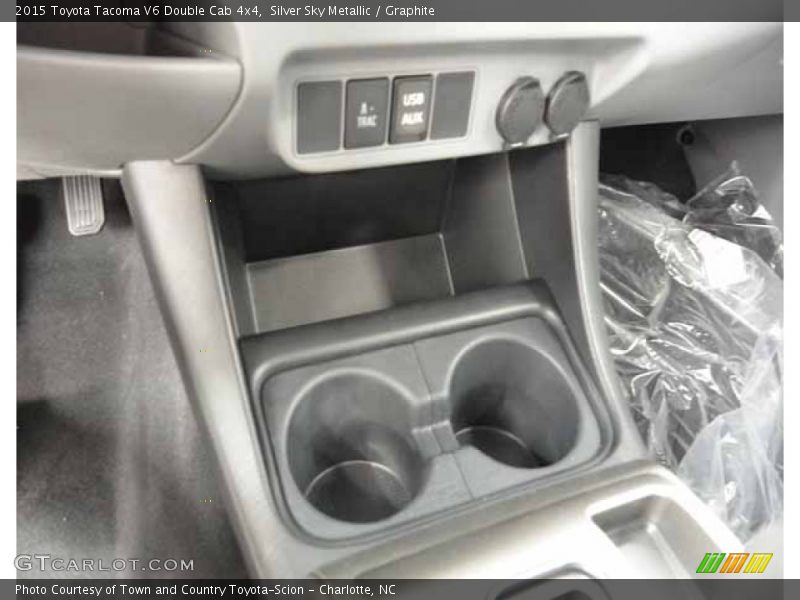 Silver Sky Metallic / Graphite 2015 Toyota Tacoma V6 Double Cab 4x4