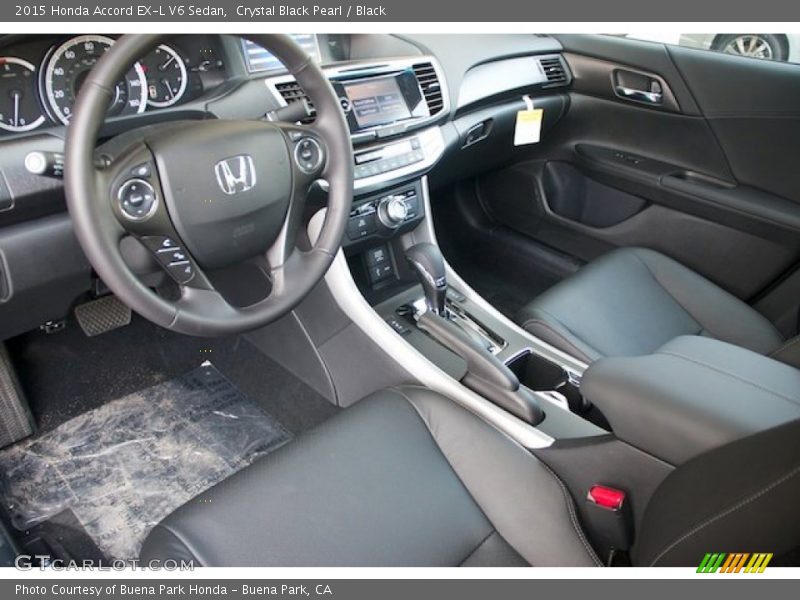 Crystal Black Pearl / Black 2015 Honda Accord EX-L V6 Sedan