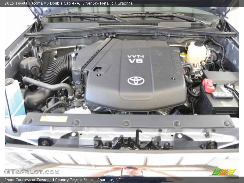 Silver Sky Metallic / Graphite 2015 Toyota Tacoma V6 Double Cab 4x4