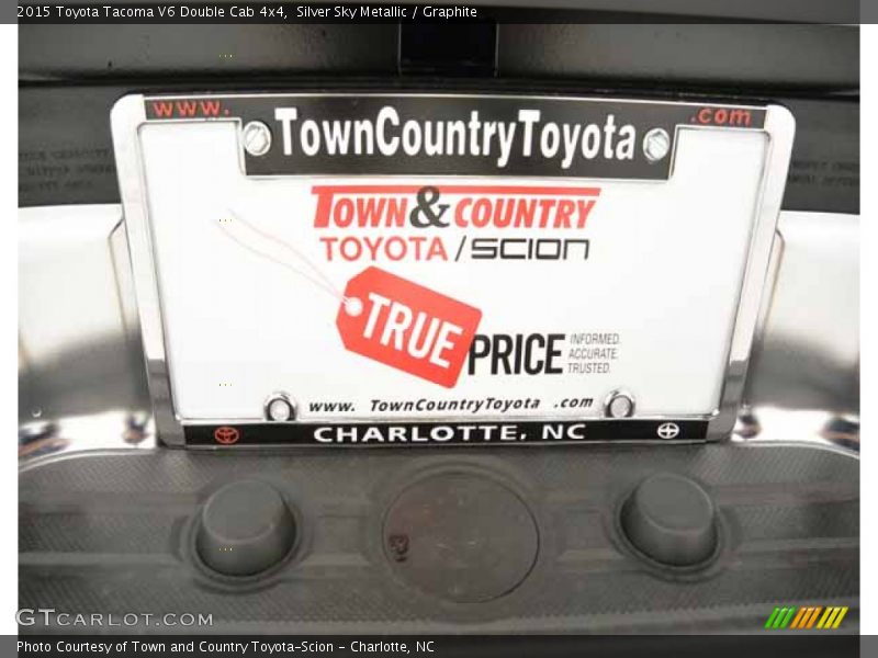 Silver Sky Metallic / Graphite 2015 Toyota Tacoma V6 Double Cab 4x4