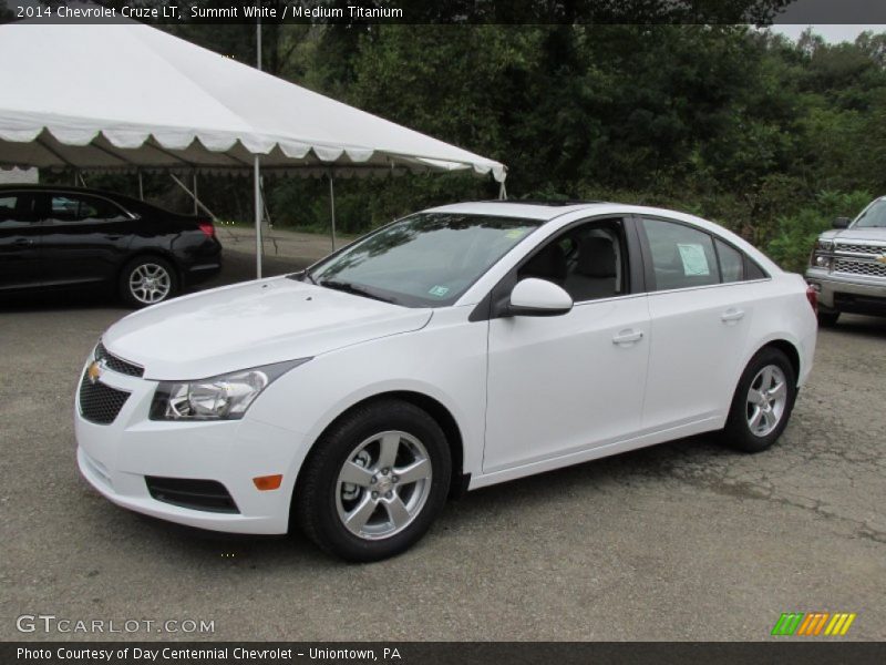 Summit White / Medium Titanium 2014 Chevrolet Cruze LT