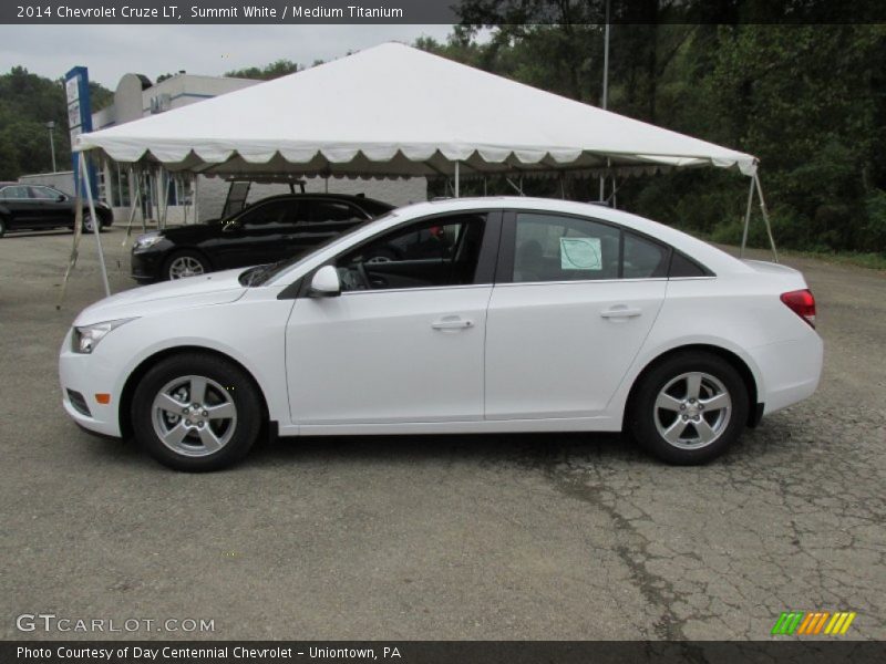Summit White / Medium Titanium 2014 Chevrolet Cruze LT