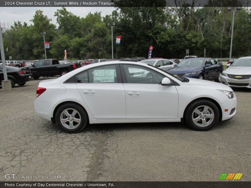 Summit White / Medium Titanium 2014 Chevrolet Cruze LT