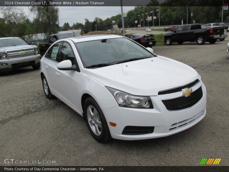 Summit White / Medium Titanium 2014 Chevrolet Cruze LT