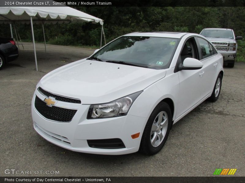 Summit White / Medium Titanium 2014 Chevrolet Cruze LT