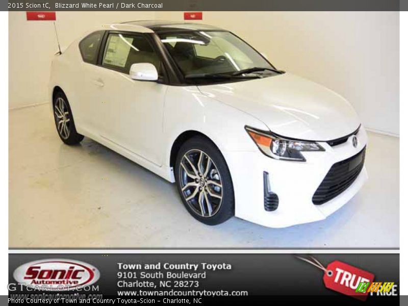 Blizzard White Pearl / Dark Charcoal 2015 Scion tC