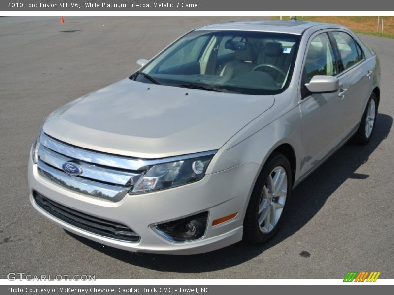 White Platinum Tri-coat Metallic / Camel 2010 Ford Fusion SEL V6