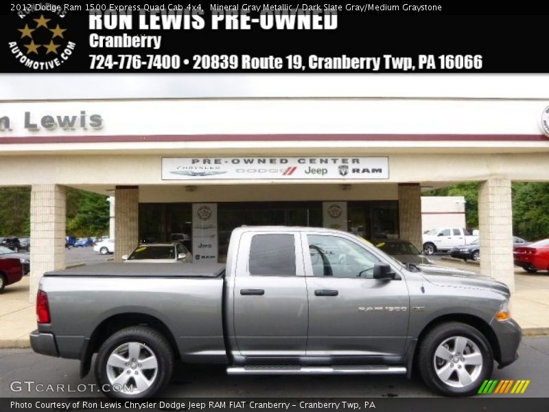 Mineral Gray Metallic / Dark Slate Gray/Medium Graystone 2012 Dodge Ram 1500 Express Quad Cab 4x4