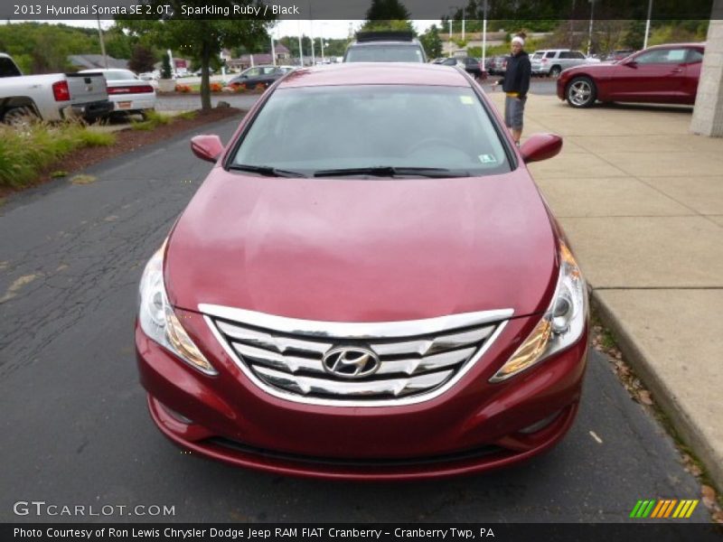 Sparkling Ruby / Black 2013 Hyundai Sonata SE 2.0T