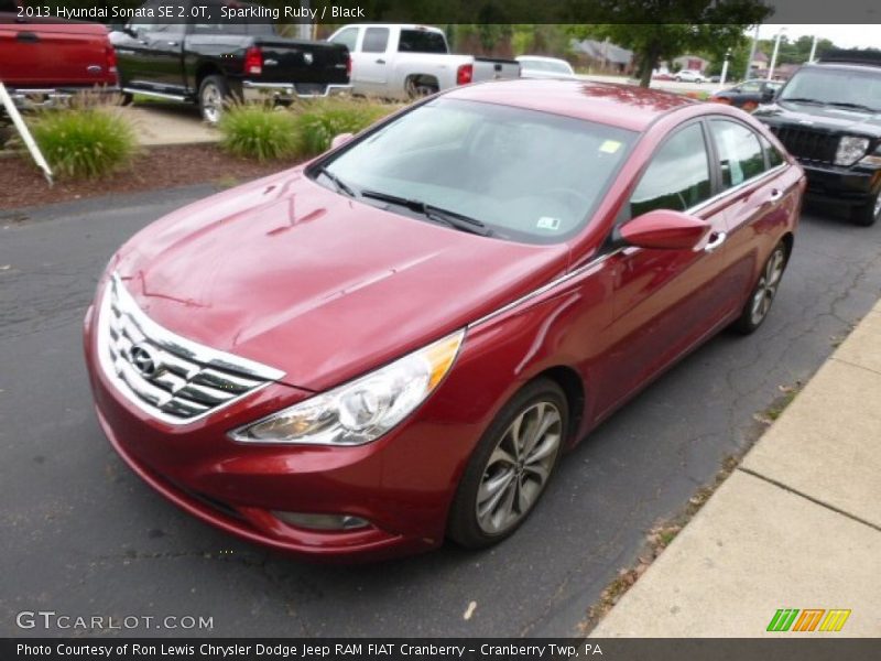 Sparkling Ruby / Black 2013 Hyundai Sonata SE 2.0T