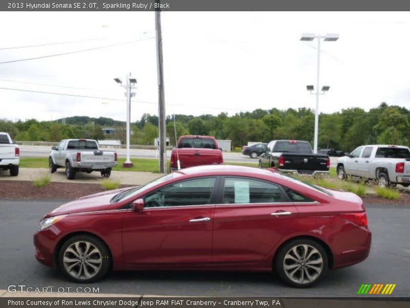 Sparkling Ruby / Black 2013 Hyundai Sonata SE 2.0T