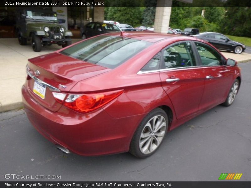 Sparkling Ruby / Black 2013 Hyundai Sonata SE 2.0T