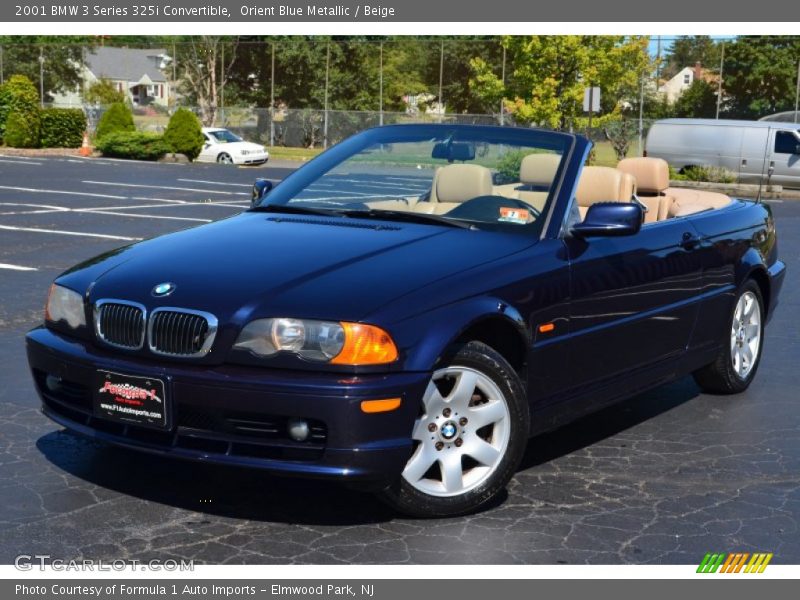 Orient Blue Metallic / Beige 2001 BMW 3 Series 325i Convertible