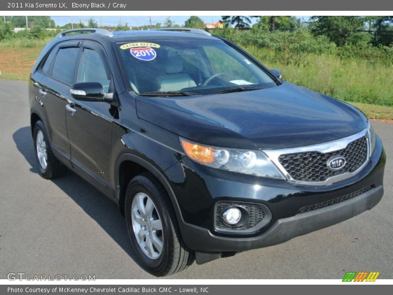 Ebony Black / Gray 2011 Kia Sorento LX